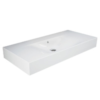 RAK Des 101 Wall Basin, No Tap Hole - 1010 x 460 x 150 mm - Hole