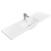Delgado Ensuite Depth Ceramic Basin Top 1200 Hole  - 1205 x 365 x 20 mm