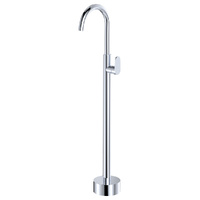 Empire Slim Floor Mounted Basin/Bath Mixer, Chrome -Colour