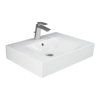 RAK Des 61 Wall Basin, No Tap Hole - 610 x 460 x 150 mm - Hole [Counter Type: 1 Tap Hole]