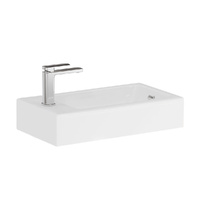 Ralph Slim Ensuite Depth Poly-Marble Basin Top  - 450 x 250 x 80-95 mm