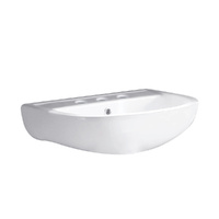 RAK Compact 450 Wall Basin, 3 Tap Holes - 450 x 360 x 195 mm