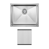 Hana Anti-Scratch 40L Single Kitchen Sink Kit, Stainless Steel - 68402AS-KIT