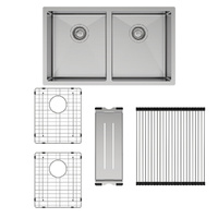 Hana 27L/27L Double Kitchen Sink Kit - 68403-KIT - Sink Type