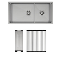 Hana 40L/27L Double Kitchen Sink Kit - 68406-KIT