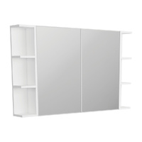 Bevel Edge 900 Mirror Cabinet, 2 Side Shelves - 1200mm x 720mm x 150mm  - BSS120