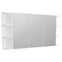 Bevel Edge 1200 Mirror Cabinet, 2 Side Shelves - 1500mm x 720mm x 150mm - BSS150