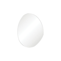 Pebble Matte White Asymmetrical Framed Mirror, 700 x 920mm - Framed Colors