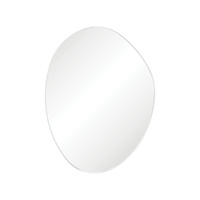 Pebble Matte White Asymmetrical Framed Mirror, 900 x 1200mm - Framed Colors