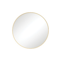 Reba Matte White Framed Mirror, 600mm - 600 mm diameter - Framed Color