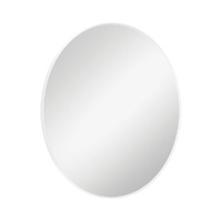 Reba Matte White Framed Mirror, 800mm - 800 mm diameter - Framed Color