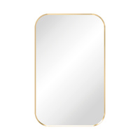 Tono Matte Black Soft Square Framed Mirror, 500 x 800mm - Framed Colors