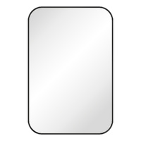 Tono Matte Black Soft Square Framed Mirror, 600 x 900mm - Framed Colors