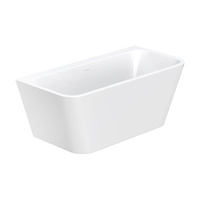 Delta Back-To-Wall Acrylic Bath &amp; Overflow,Gloss White, 1500mm - FR13572-1500-OF