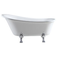 Clawfoot Freestanding Acrylic Bath, Chrome Feet - FR2550-C