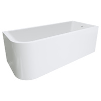 Hustle Left-Hand Multi-Fit Acrylic Bath with Overflow, 1500mm - Size