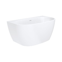 Keeto Back-To-Wall Acrylic Bath with Overflow, 1300mm - FR65-1300-OF