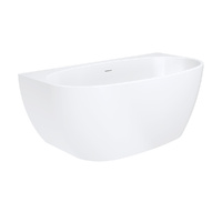 Keeto Back-To-Wall Acrylic Bath with Overflow, 1500mm - Size