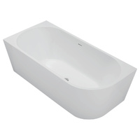 Isabella Left-Hand Acrylic Corner Bath with Overflow, Gloss White, 1500mm