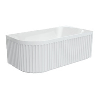 Eleanor Fluted Left-Hand Acrylic Corner Bath, 1500mm - Bath