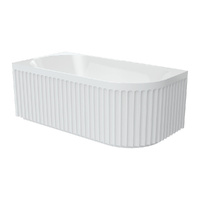 Eleanor Fluted Right-Hand Acrylic Corner Bath, 1500mm - Bath