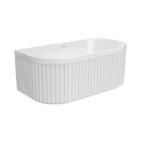 Eleanor Back-To-Wall Acrylic Bath with Overflow, 1500mm - Bath