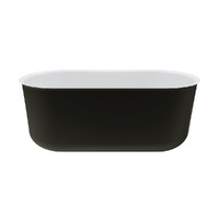 Windsor Freestanding Acrylic Bath, 1500mm, Matte Black - FR72-1500B