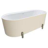 Aluca Freestanding Bath, 1700mm Matte Khaki with overflow - Lags Color