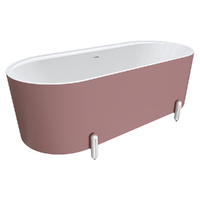Aluca Freestanding Bath, 1700mm Matte Rouge with overflow - Lags Color
