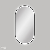 Empire LED Matte Black Framed Mirror, 600 x 1200mm - LED60120FPB
