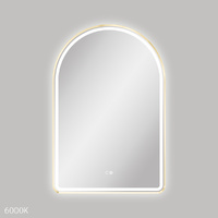 Valentina LED Matte Black Framed Mirror, 600 x 900mm - Framed Color