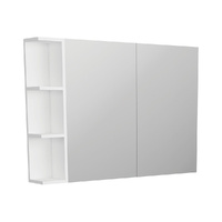 Pencil Edge 900 Mirror Cabinet, 1 Side Shelf - 1050mm x 720mm x 150mm  - PS105