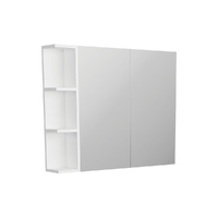 Pencil Edge 750 Mirror Cabinet, 1 Side Shelf - 900mm x 720mm x 150mm  - PS90