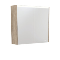 750 LED Mirror Cabinet with Display Shelf - 750mm x 850mm x 180mm- Farmed
