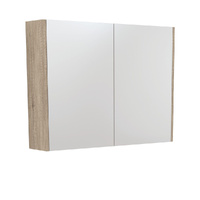 900 Mirror Cabinet with Display Shelf - 900mm x 850mm x 180mm - Farmed