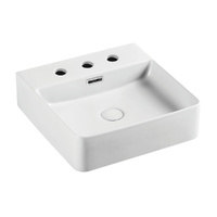 Petra Mini Above Counter Basin, 3 Tap Holes 420 x 420 x 120 mm - RB2177-3