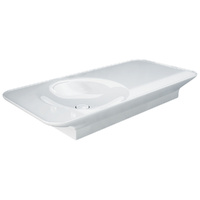 RAK Valet Left-Hand Wall Hung Basin, Alpine - 1120 x 505 x 140 mm - colors available