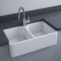 RAK Jacklyn Double Butler Sink with Tap Hole - 800 x 500 x 220 mm - RKS124-1