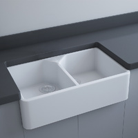 RAK Jacklyn Double Butler Sink, No Tap Hole - 800 x 500 x 220 mm - RKS124