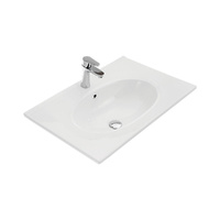 Rotondo Full Depth Ceramic Basin Top 600  Hole  - 600 x 460 x 20 mm