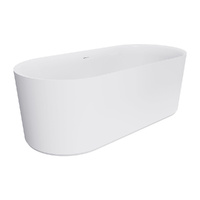 Empire Slim Freestanding Solid Surface Bath, 1700mm, Matte White - ST08-170