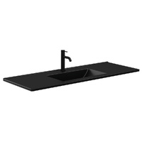 Dolce Matte Black Full Depth Ceramic Basin Top 1200 Hole - TCLB120